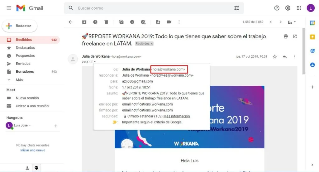 Cómo ver la dirección de correo electrónico