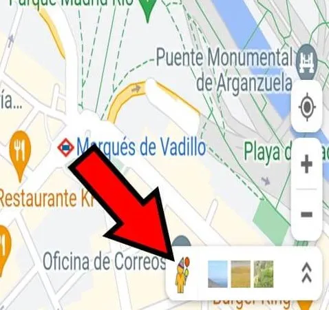 Icono del hombre amarillo en Google Maps.