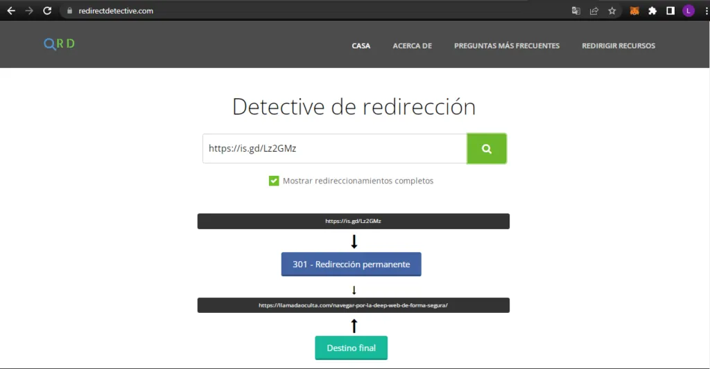 Cómo expandir una URL acortada