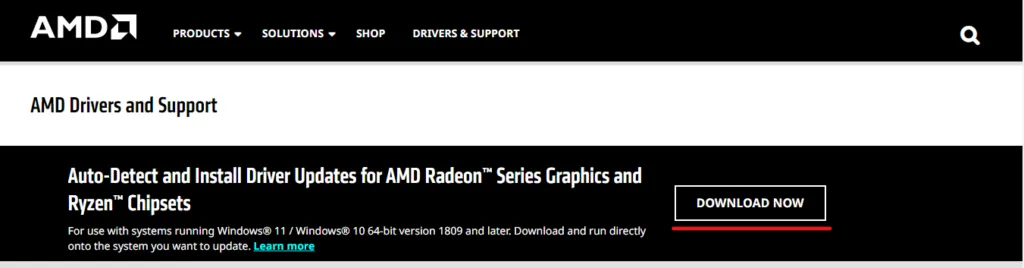 revisar web amd para descargar drivers