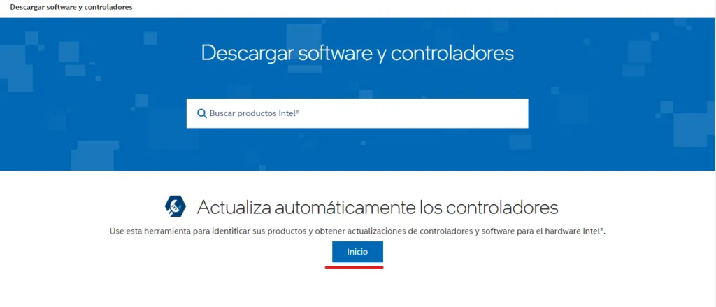 descargar la herramienta de INTEL