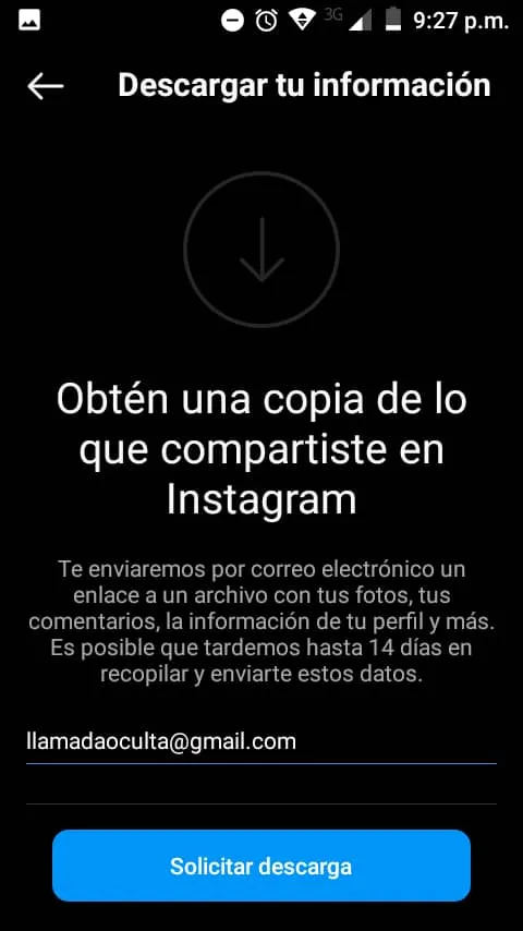 Cómo descargar tu historial de Instagram