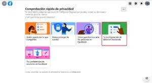 Comprobación rápida de seguridad en Facebook