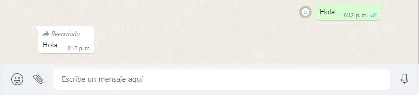 Cómo saber si un mensaje ha sido reenviado en Whatsapp