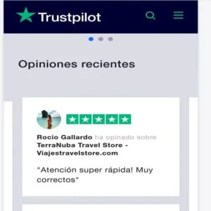 Reseña de la página principal de Trustpilot.