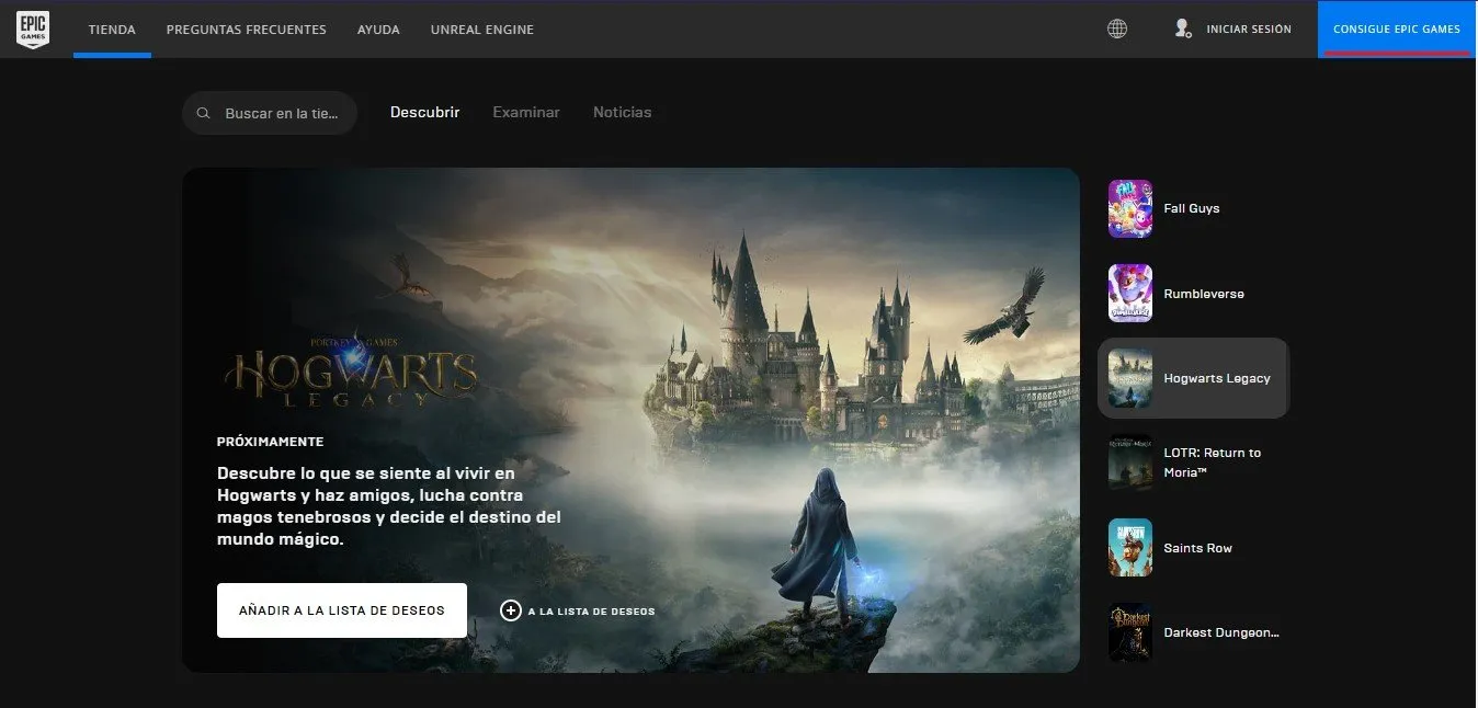 descargar la Epic Games Store