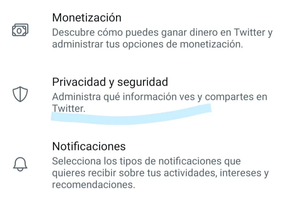 Modo seguro de Twitter