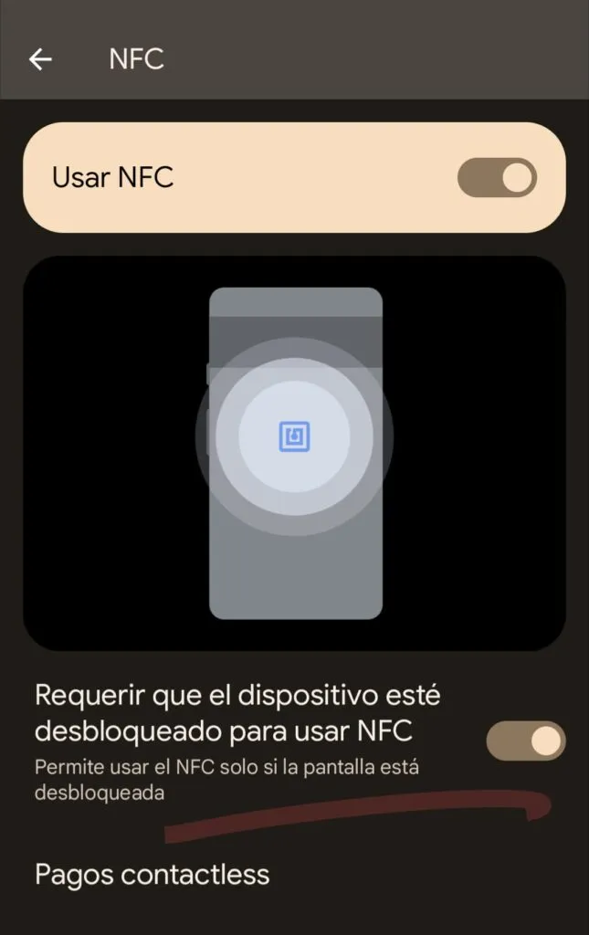 usar nfc solo con pantalla desbloqueada