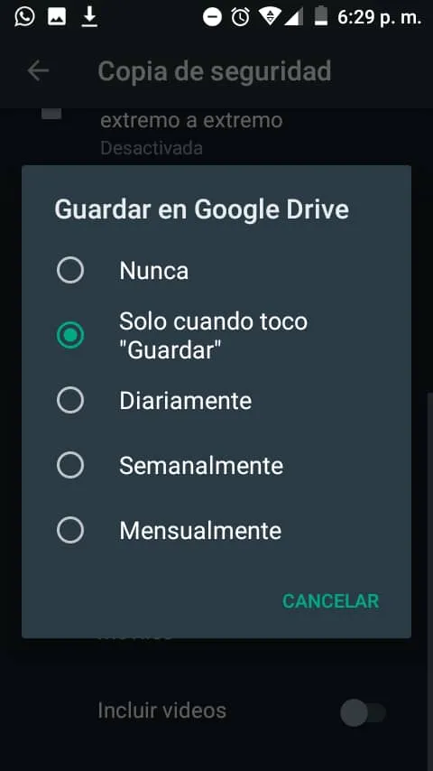 Cómo bloquear tu cuenta de Whatsapp 