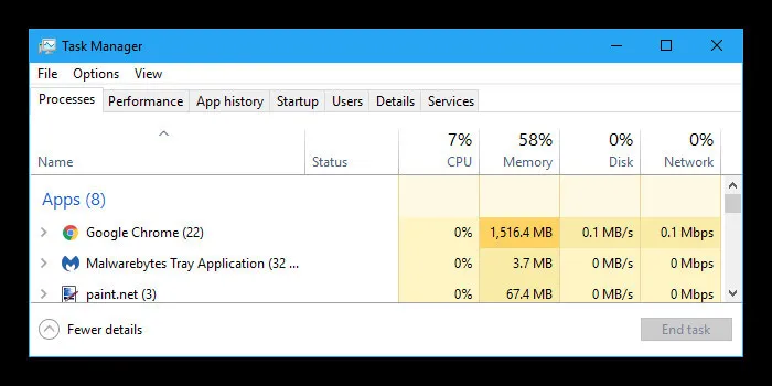 Administrador de tareas de Windows