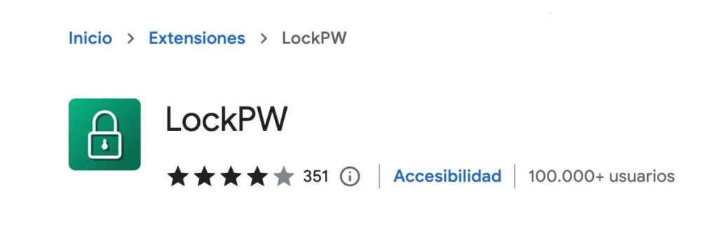 lockPW tienda de chrome