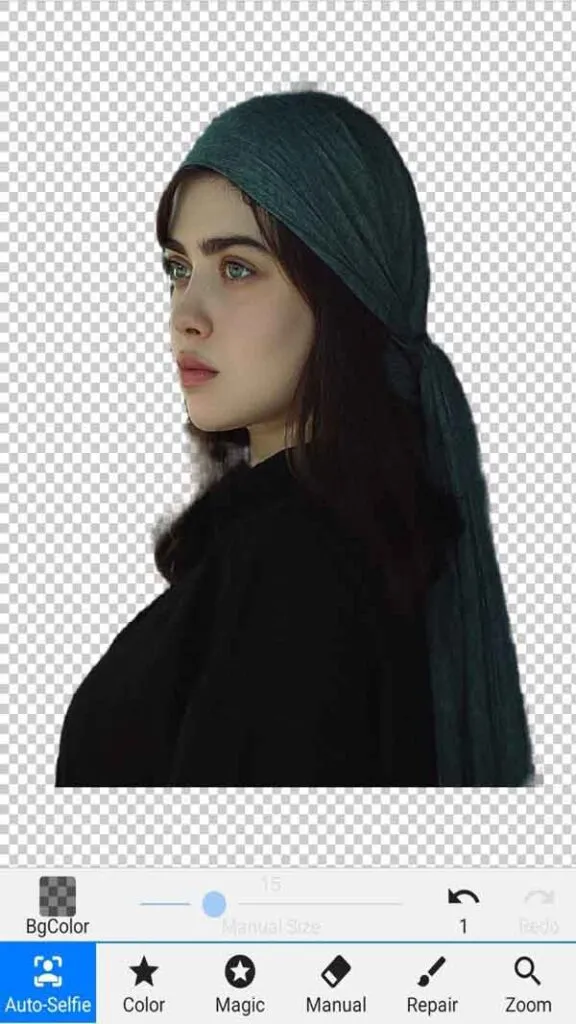 Función “Auto-Selfie” de Background Eraser.