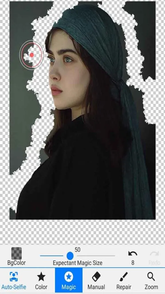 Función “Magic” de Background Eraser.