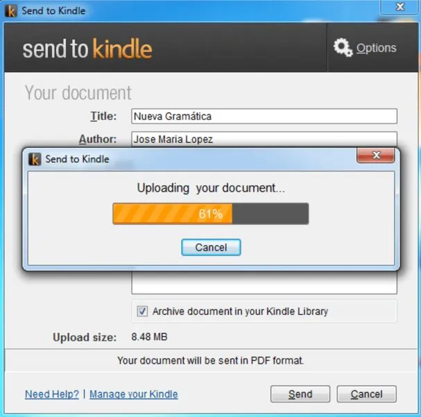 Descargar Send To Kindle