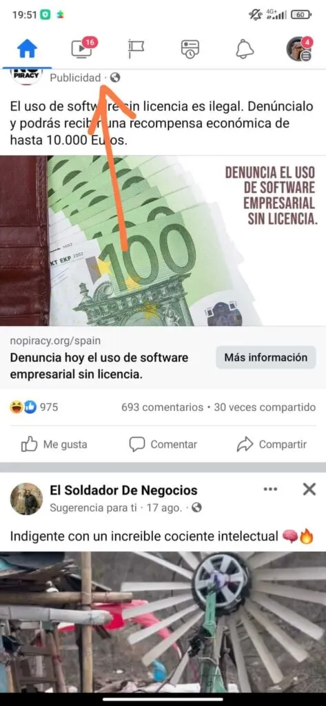 historial de videos de facebook