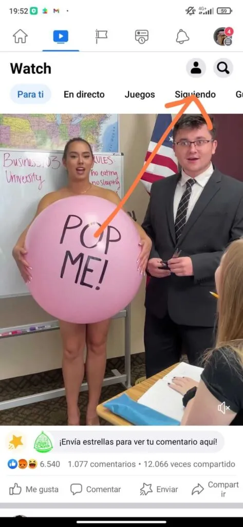 historial de facebook watch