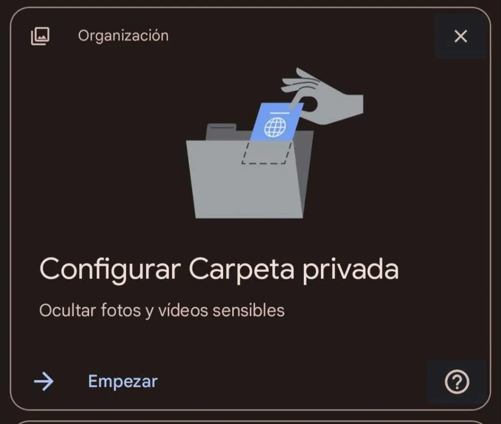 Carpeta Privada de Google Photos