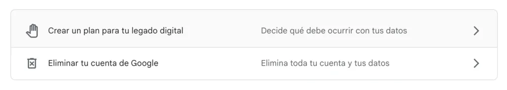 Legado digital de Google