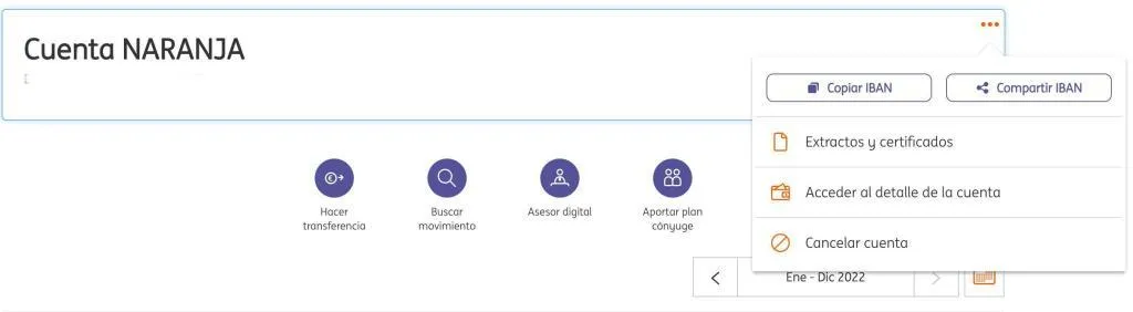 Cancelar cuenta ING desde la WEB