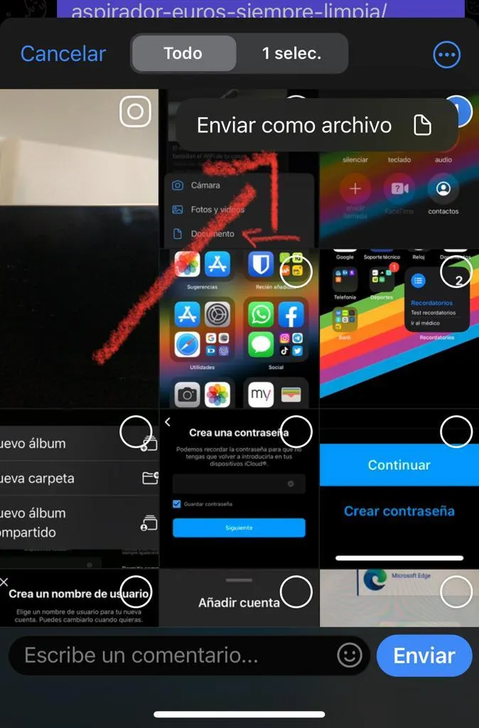 Enviar imagen como archivo en Telegram