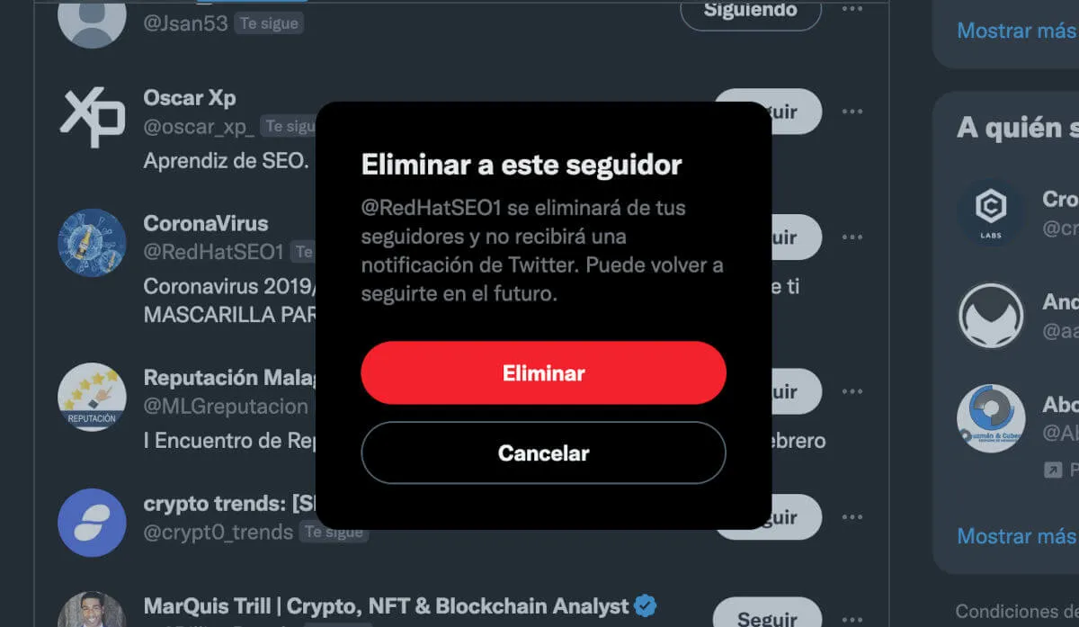 Cómo eliminar un seguidor de Twitter facilmente
