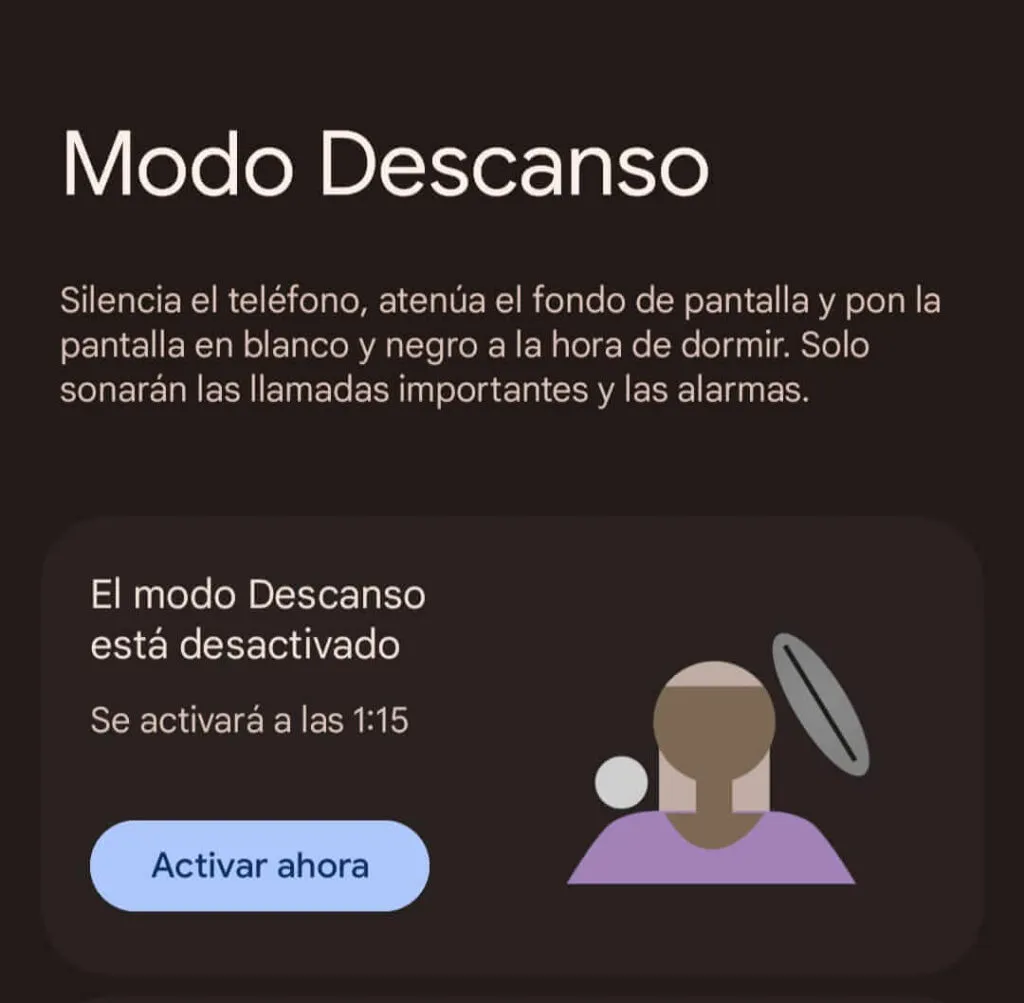 Modo descanso Android