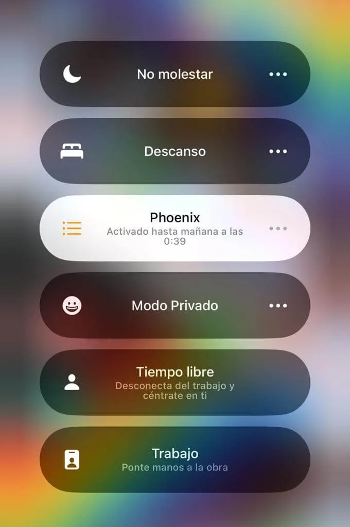 Modos de concentracion en IOS.