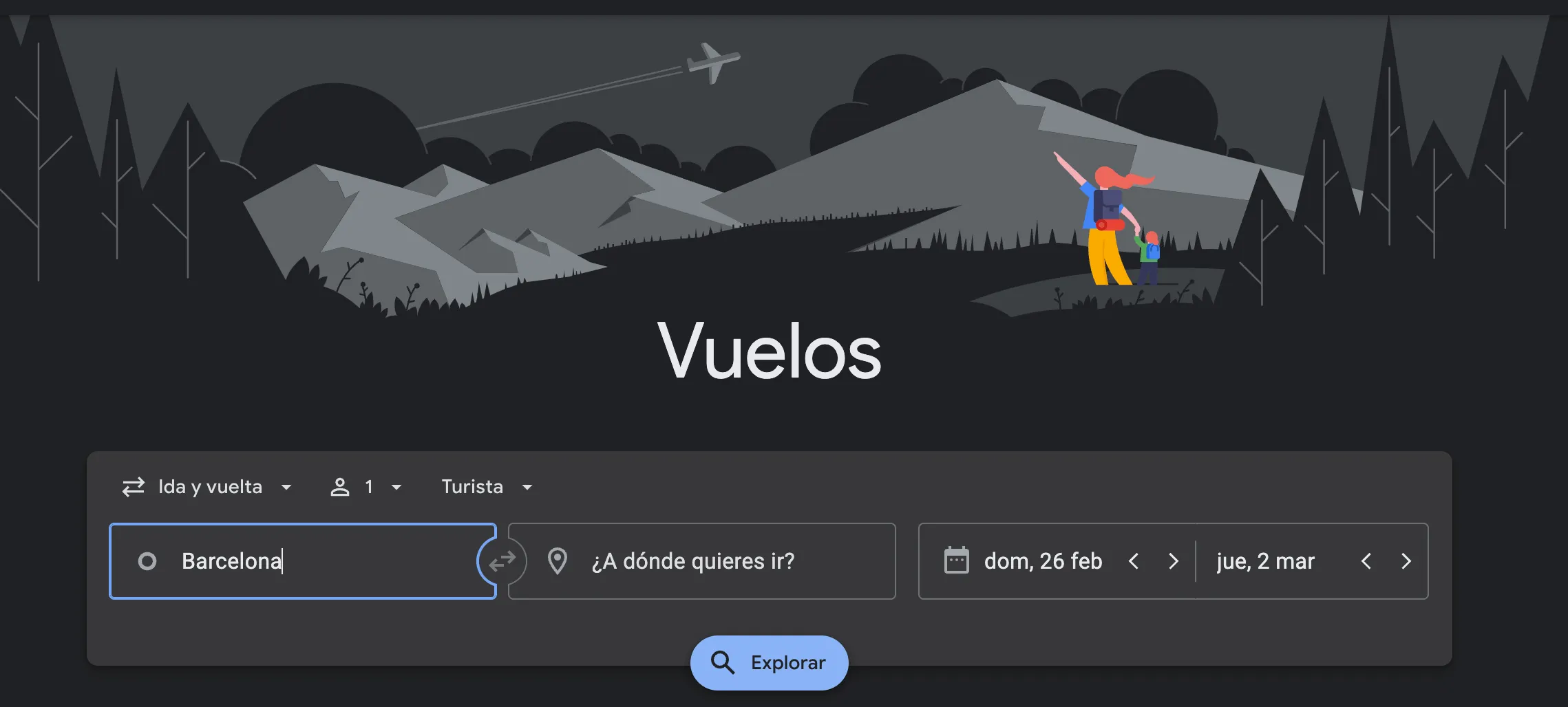 Comprar billete de avion barato en Google