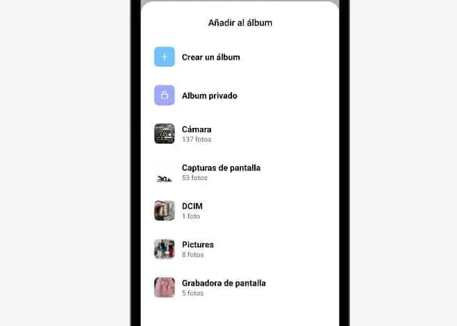 Carpeta privada en xiaomi