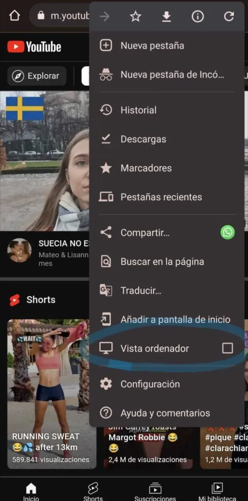 Ejecutar Chrome en modo Escritorio