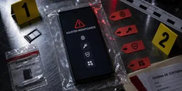 Celular tratado como evidencia forense tras detectar ajustes y contraseñas modificados